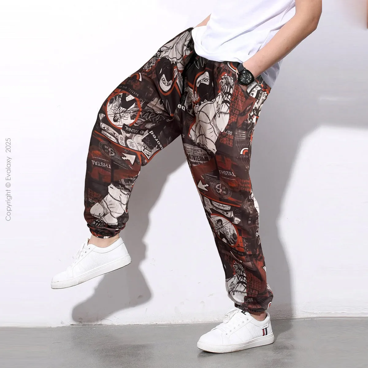 Random Comic StreetWear Jogger Breathable Casual Harem Pants for Men & Women