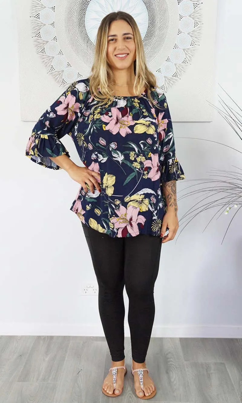 Rayon Capri Top Flemington, More Colours