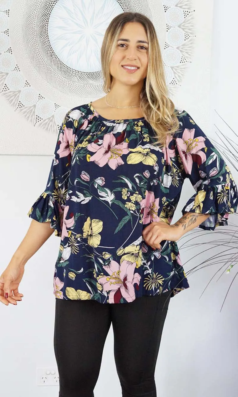 Rayon Capri Top Flemington, More Colours