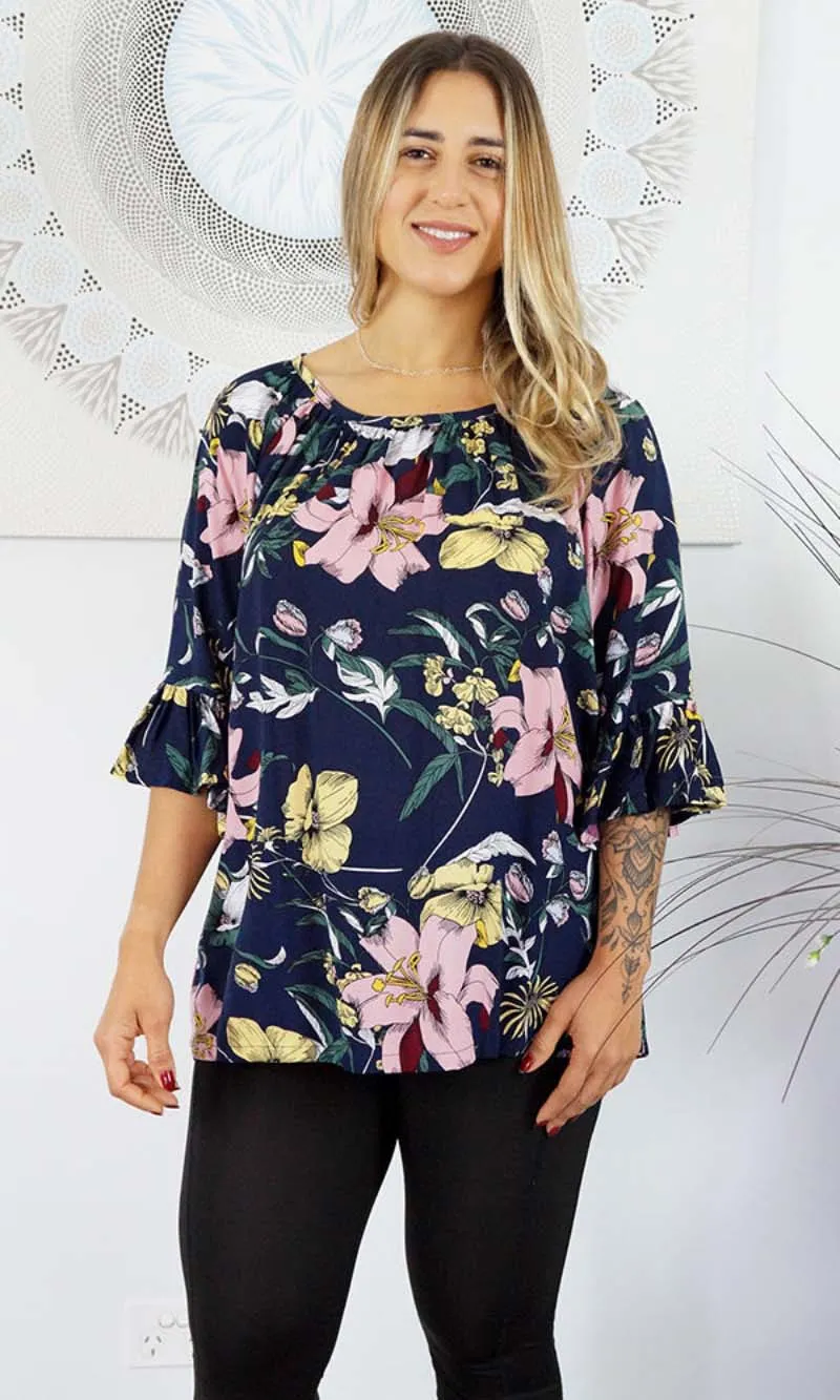 Rayon Capri Top Flemington, More Colours