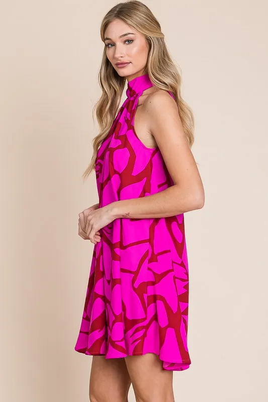 Resort style halter neck short sundress - online exclusive