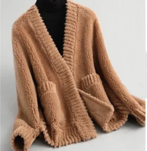 Shearling Teddy Cardigan Jacket