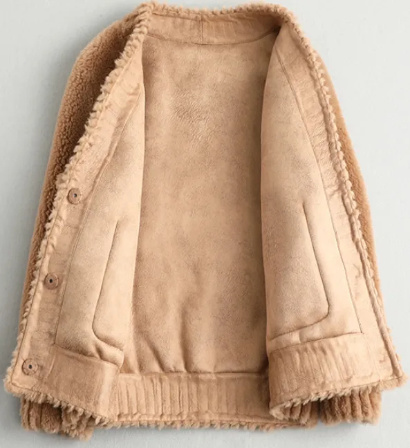 Shearling Teddy Cardigan Jacket