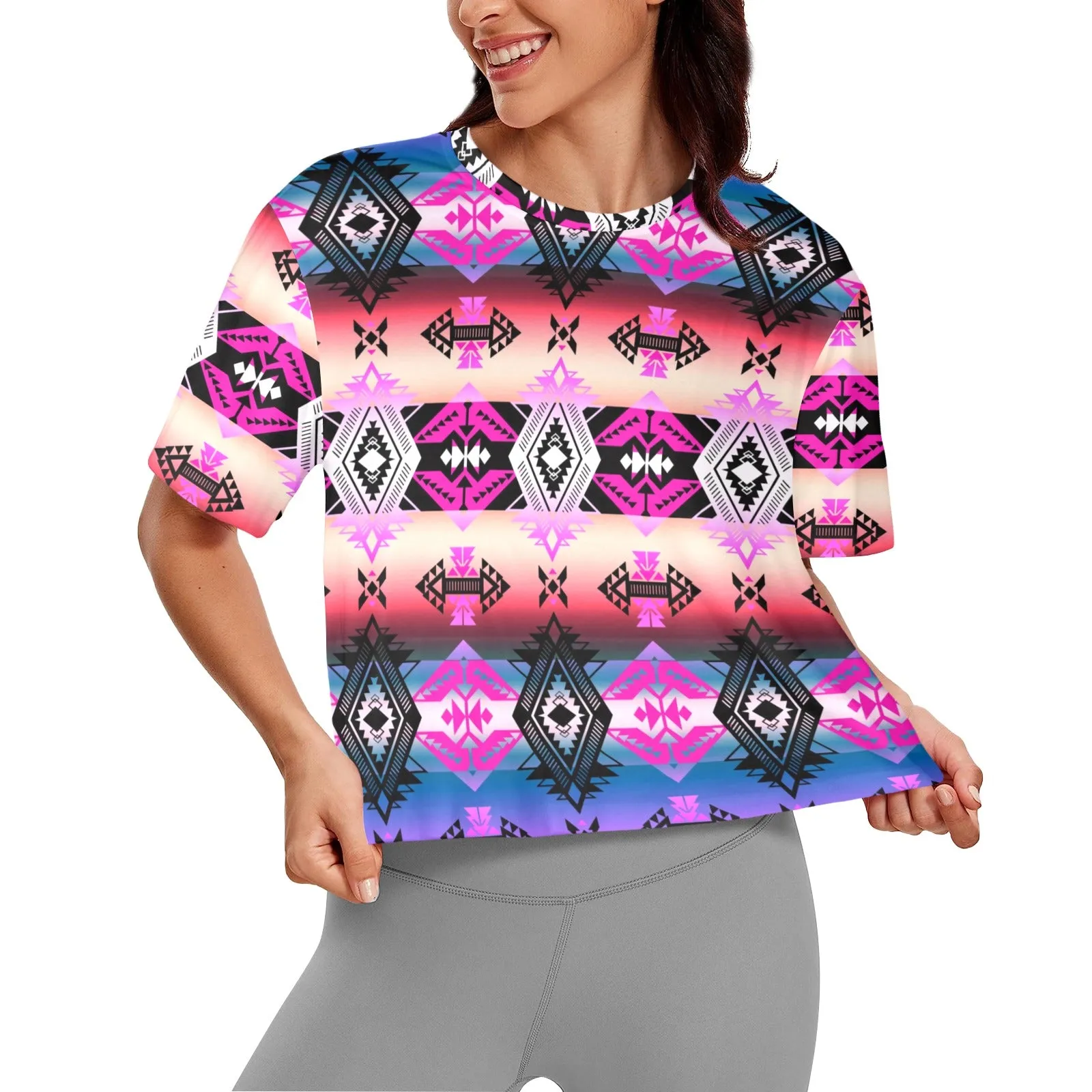 Sovereign Nation Skies Women's Cropped T-shirt