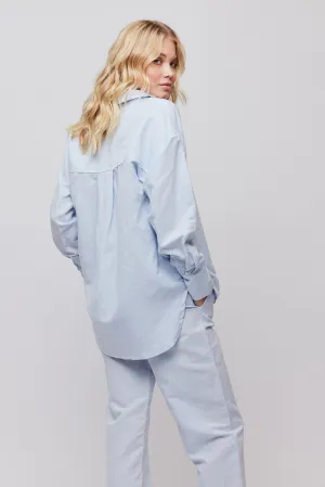 Spring Boyfriend Shirt - Dusty Blue