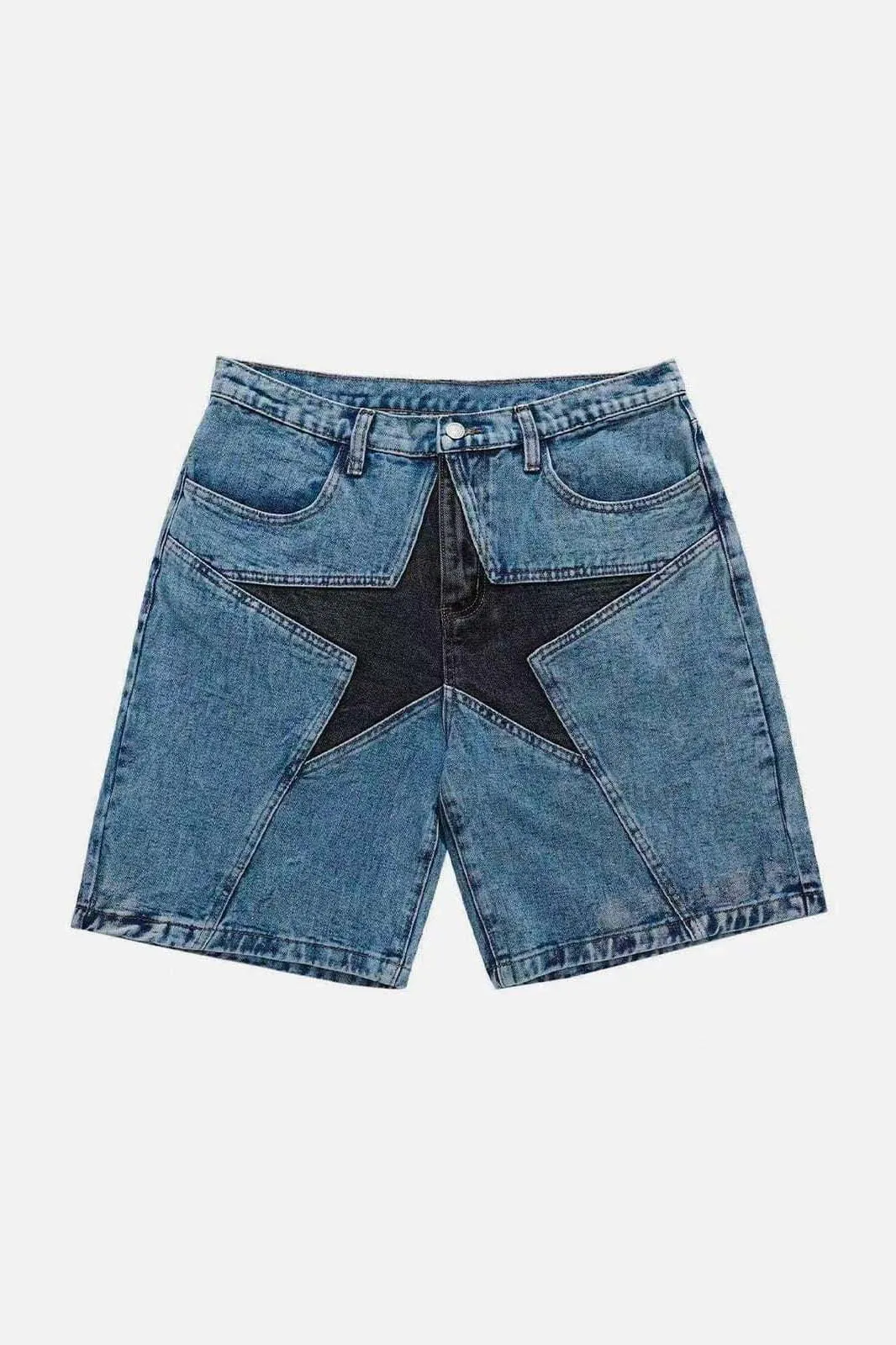 Trendy Star Patch Shorts