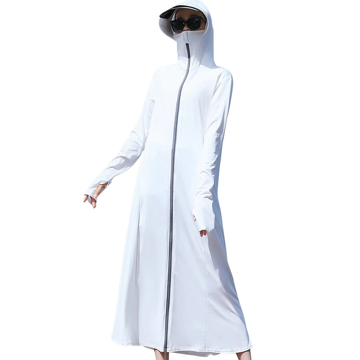 Women's Face Visor Long Anti UV Jacket