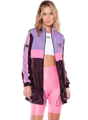 Zip-up Hooded Windbreaker Jacket
