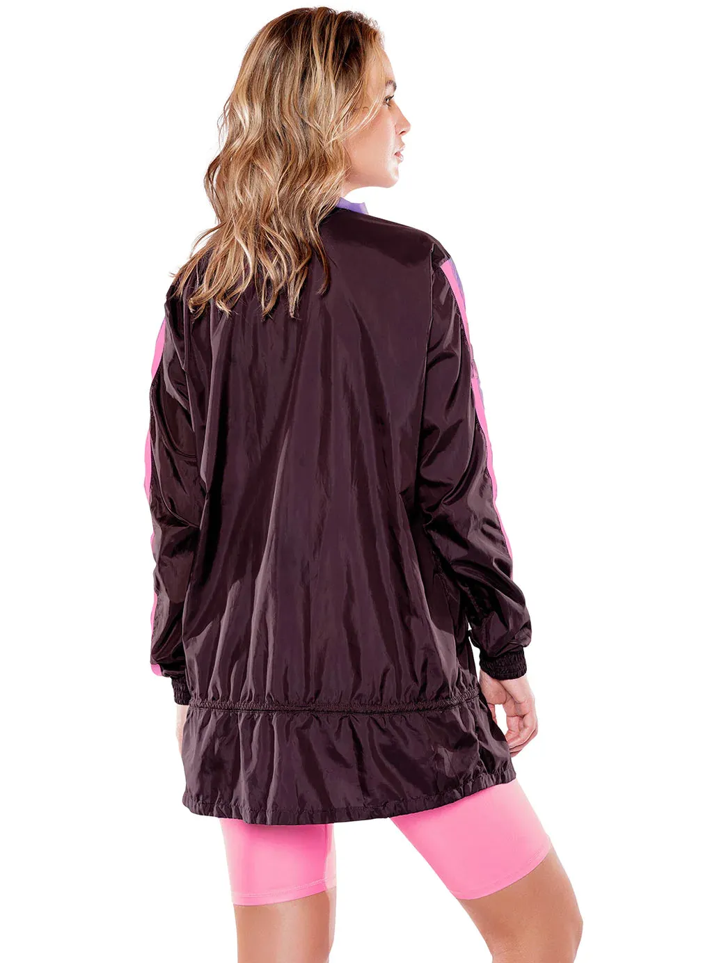 Zip-up Hooded Windbreaker Jacket
